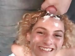 Blonde Bukkake Facial 